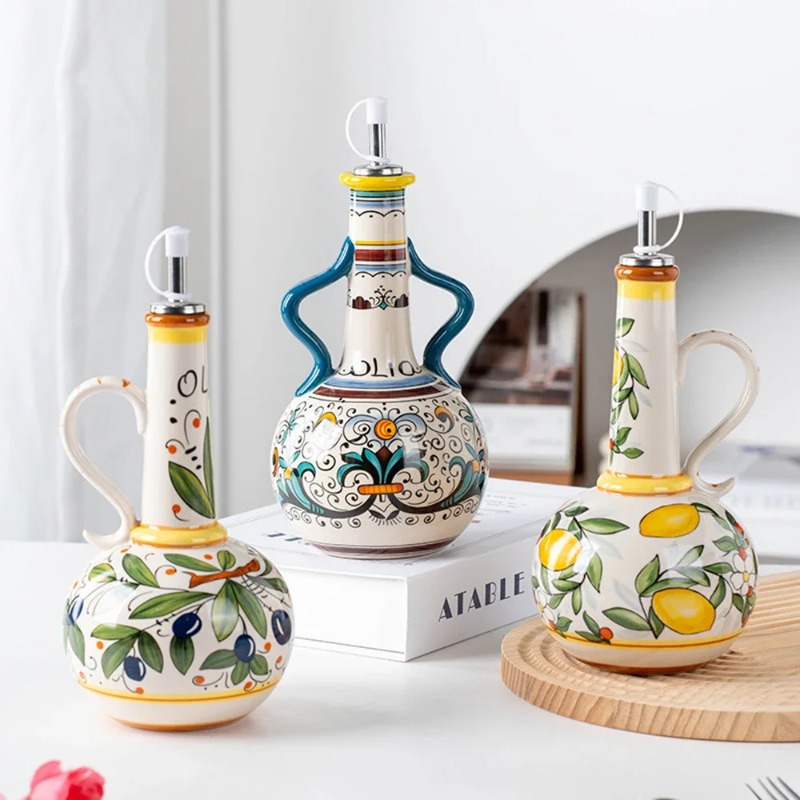 Home Cooking Oil - Bottiglia in Ceramica per Olio e