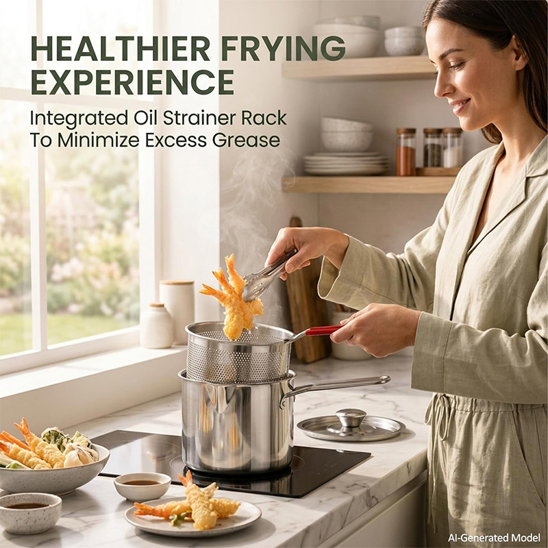 Mini Friggitrice in Acciaio In - Home Cooking Oil Filter recensione e prezzo