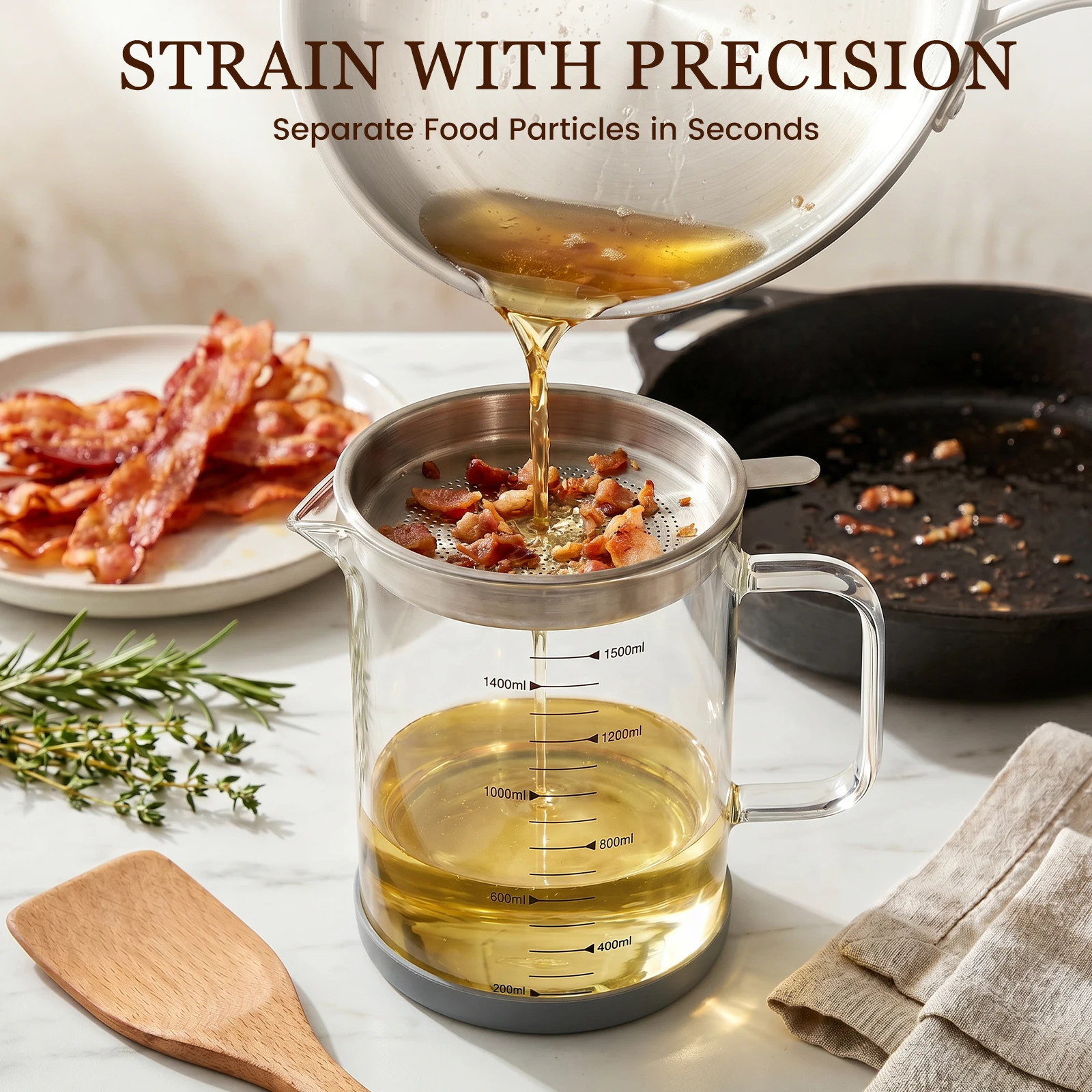 Contenitore per Olio in Vetro  - Home Cooking Oil Filter recensione e prezzo